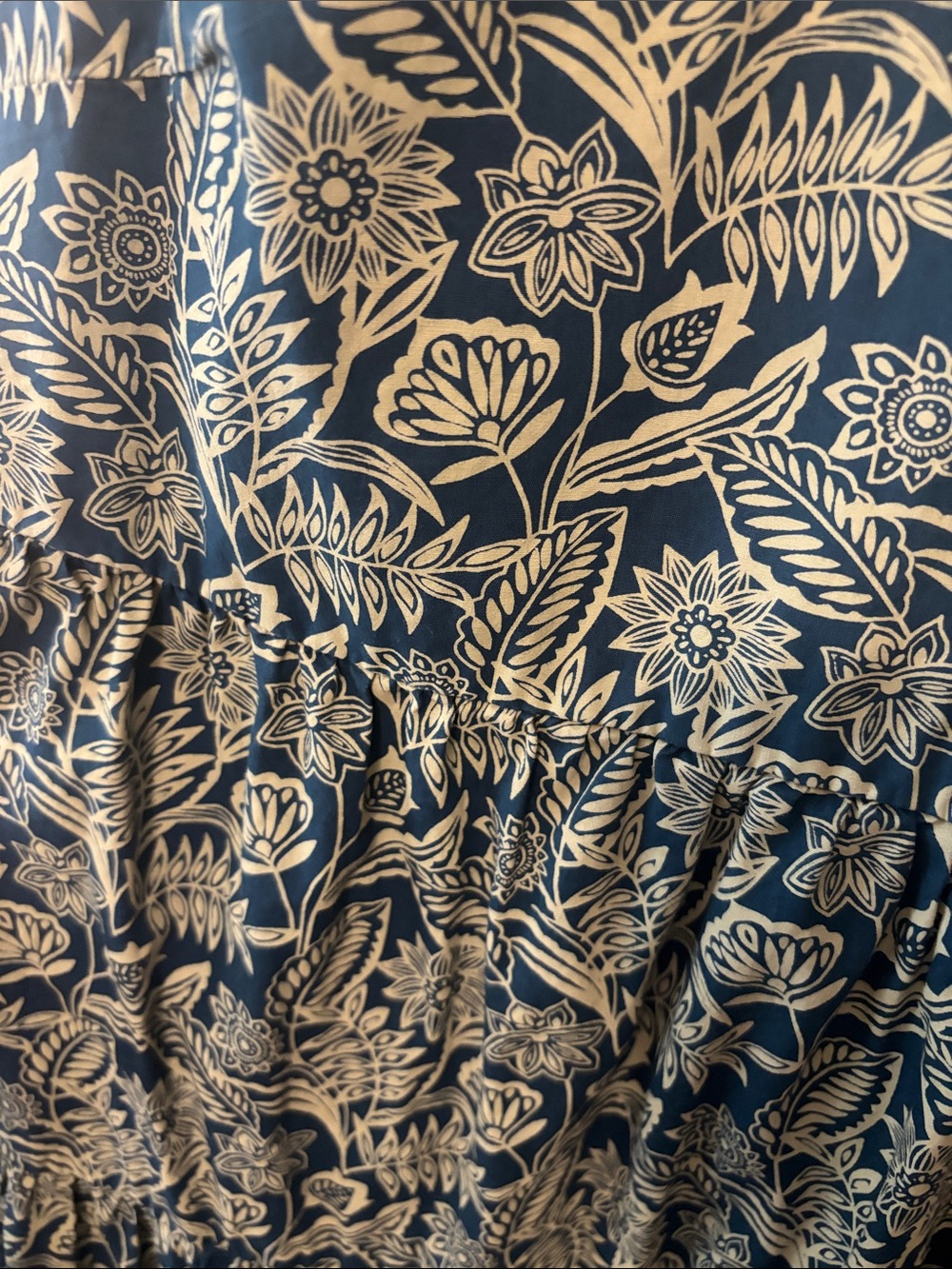 dip Green and Blue Floral Tiered Maxi Dress - Picture 3 of 5